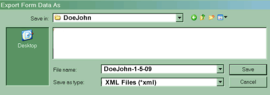 Save file with patient and submit date in file name